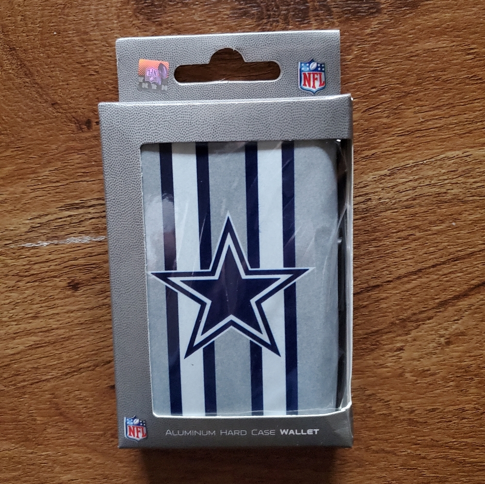 Dallas Cowboys Aluminum Hard case Tin Wallet NEW NFL Football 🏈 Fans Unique